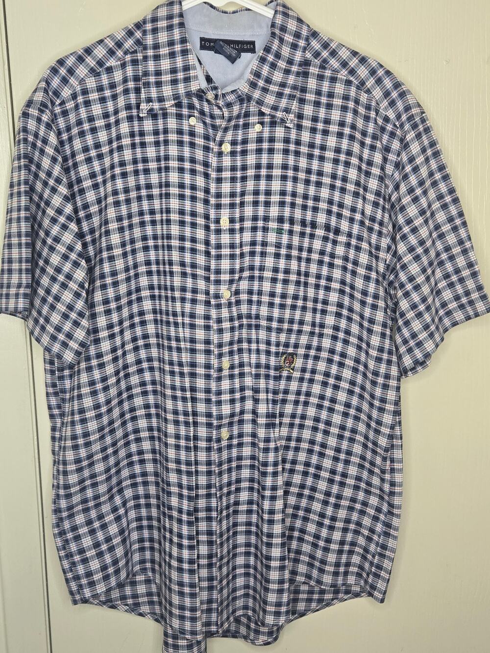 Large Tommy‎ Hilfger Button Down Short Sleeve